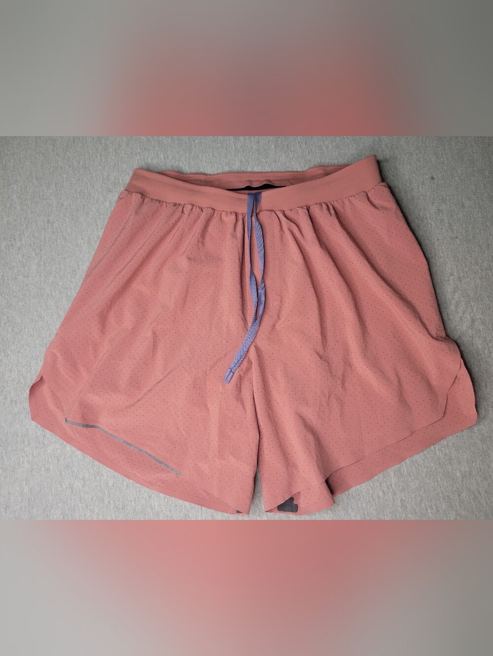 lululemon athletica Men Small Fast And Free Lined Running Shorts 6" Brier Rose